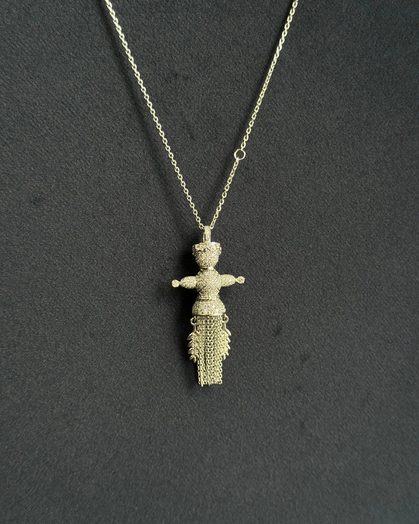 Exclusive Lucky Charm Doll Wreath pendant with diamonds