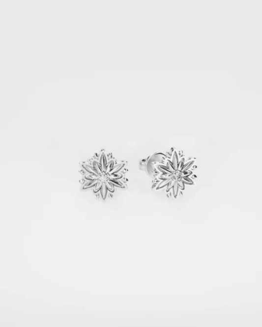 Edelweiss gold earrings (size S)