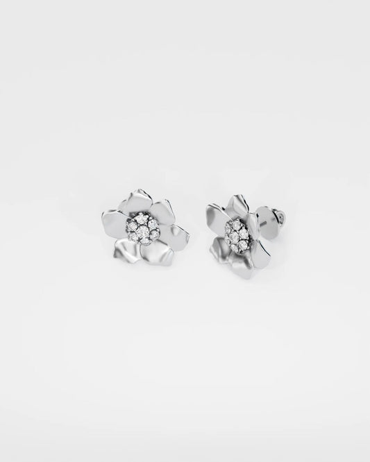Gold Earrings Anemone mini