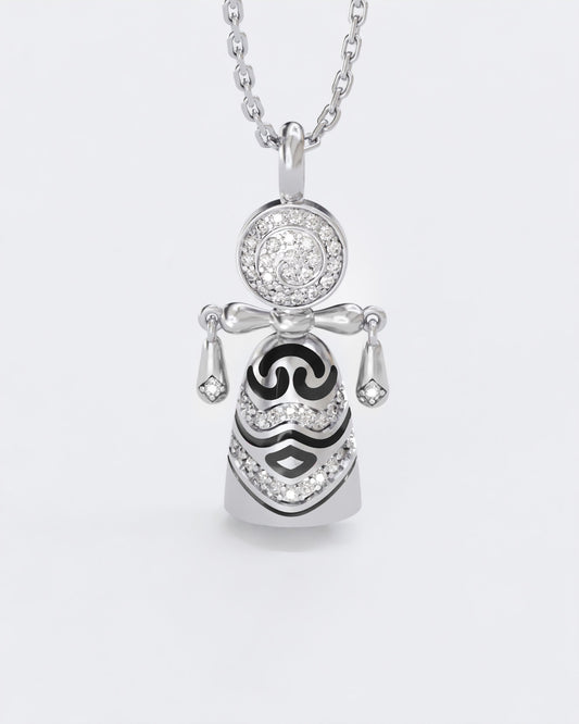 Lucky charm doll pendant Colors of roots