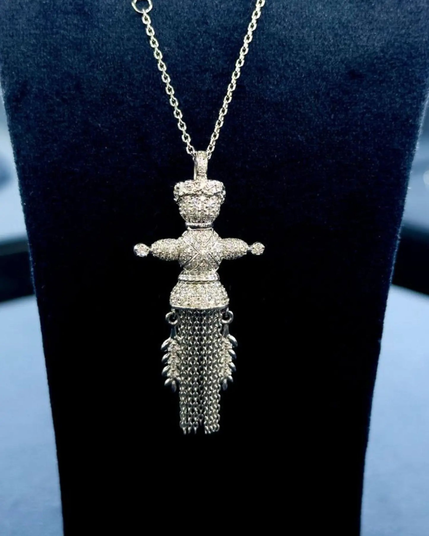 Exclusive Lucky Charm Doll Wreath pendant with diamonds
