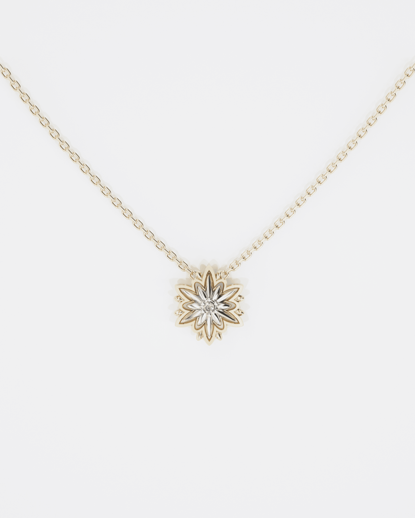 Gold necklace Edelweis mini
