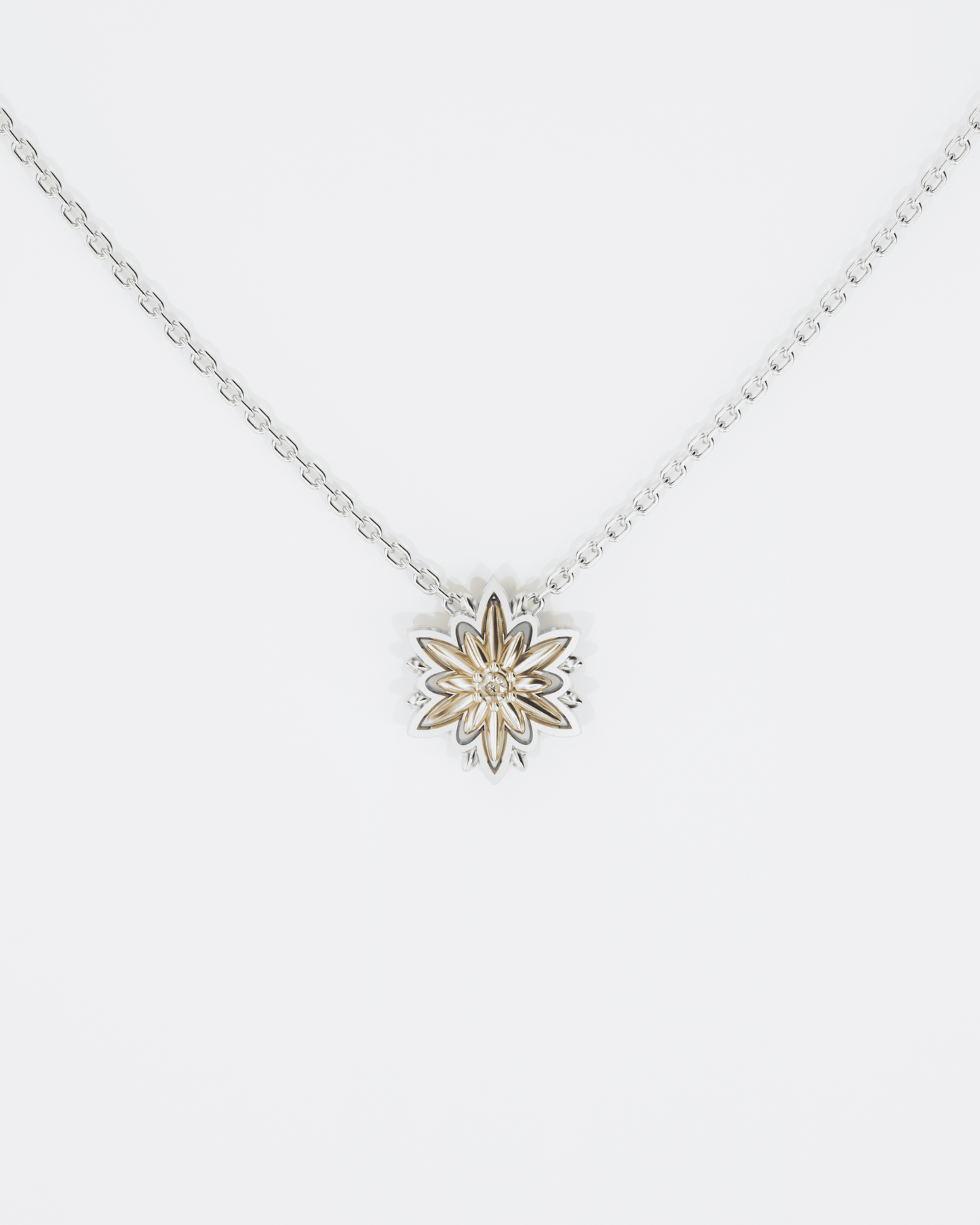 Gold necklace Edelweis mini