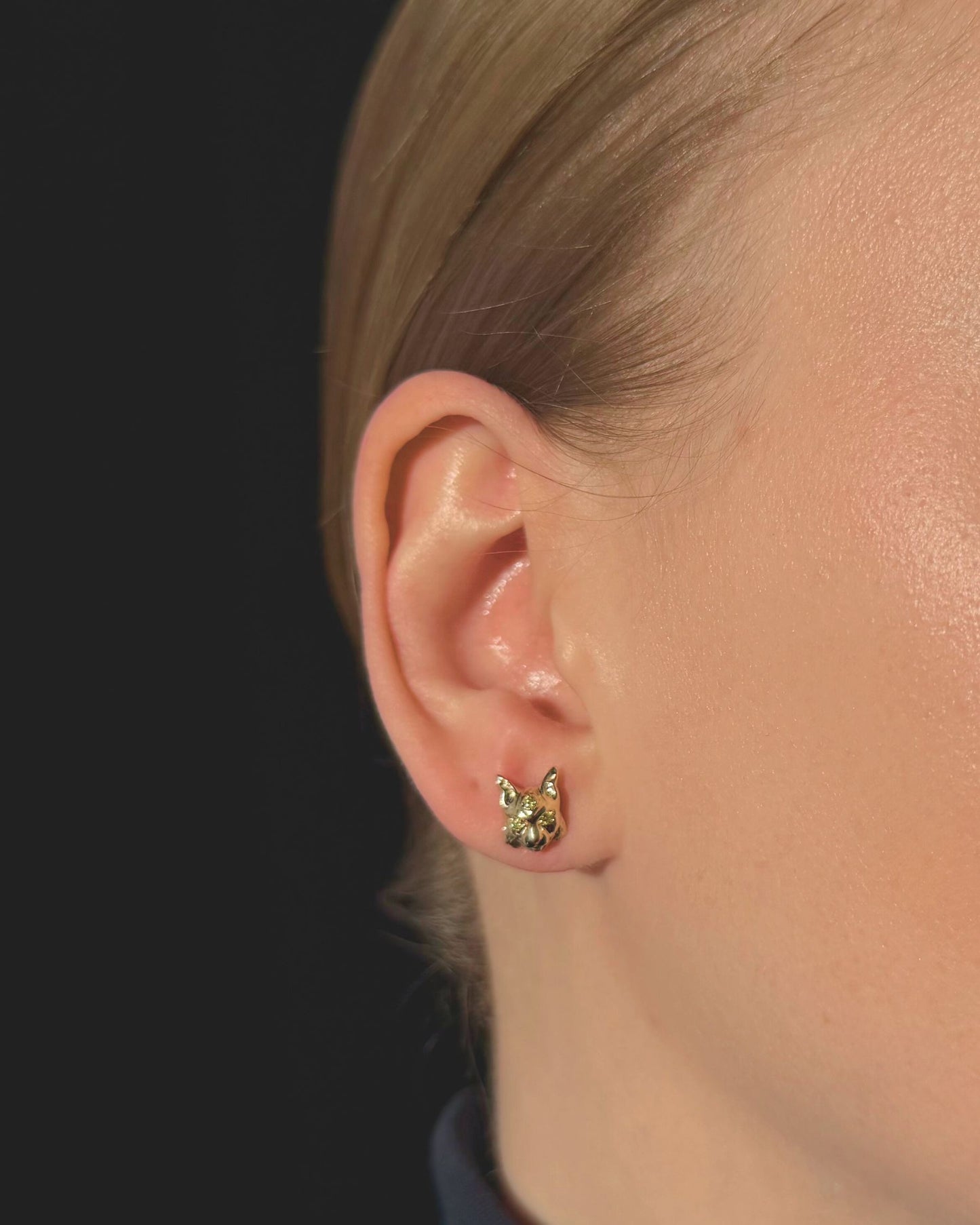 Gold earrings Lynx Mini