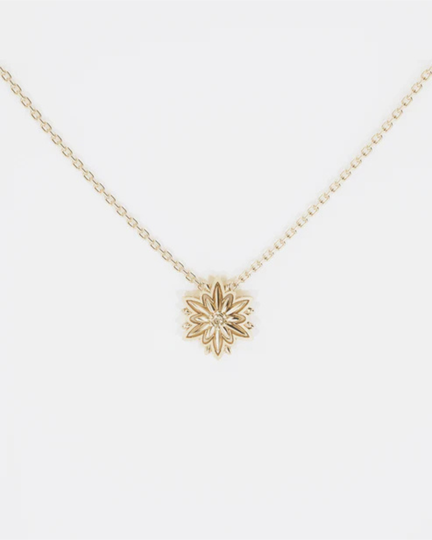 Gold necklace Edelweis mini