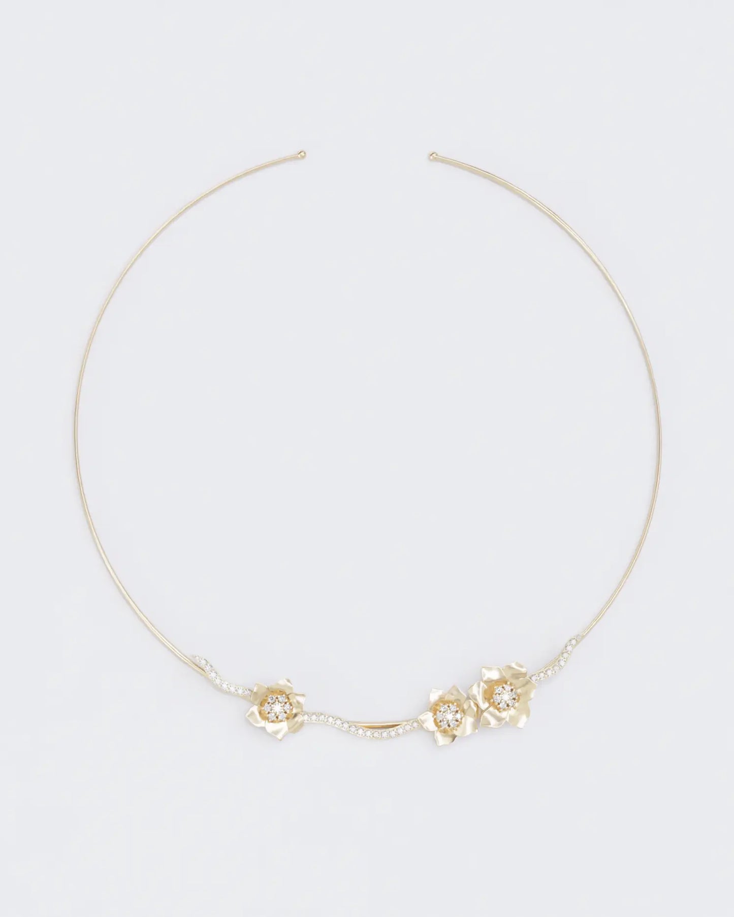 Gold wreath necklace Anemone