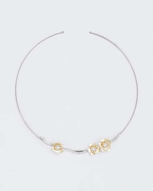 Gold wreath necklace Anemone