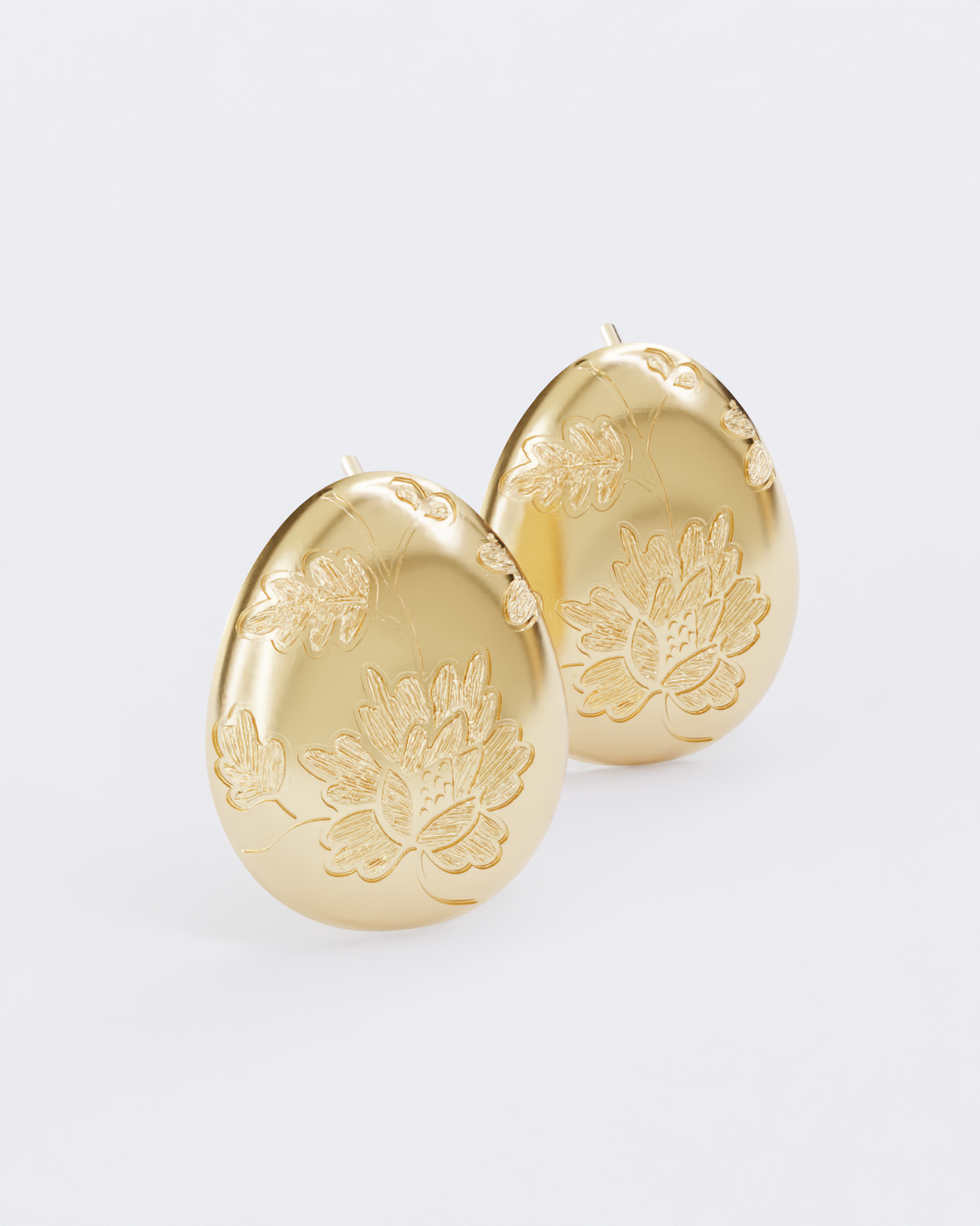 Gold earrings Bloom