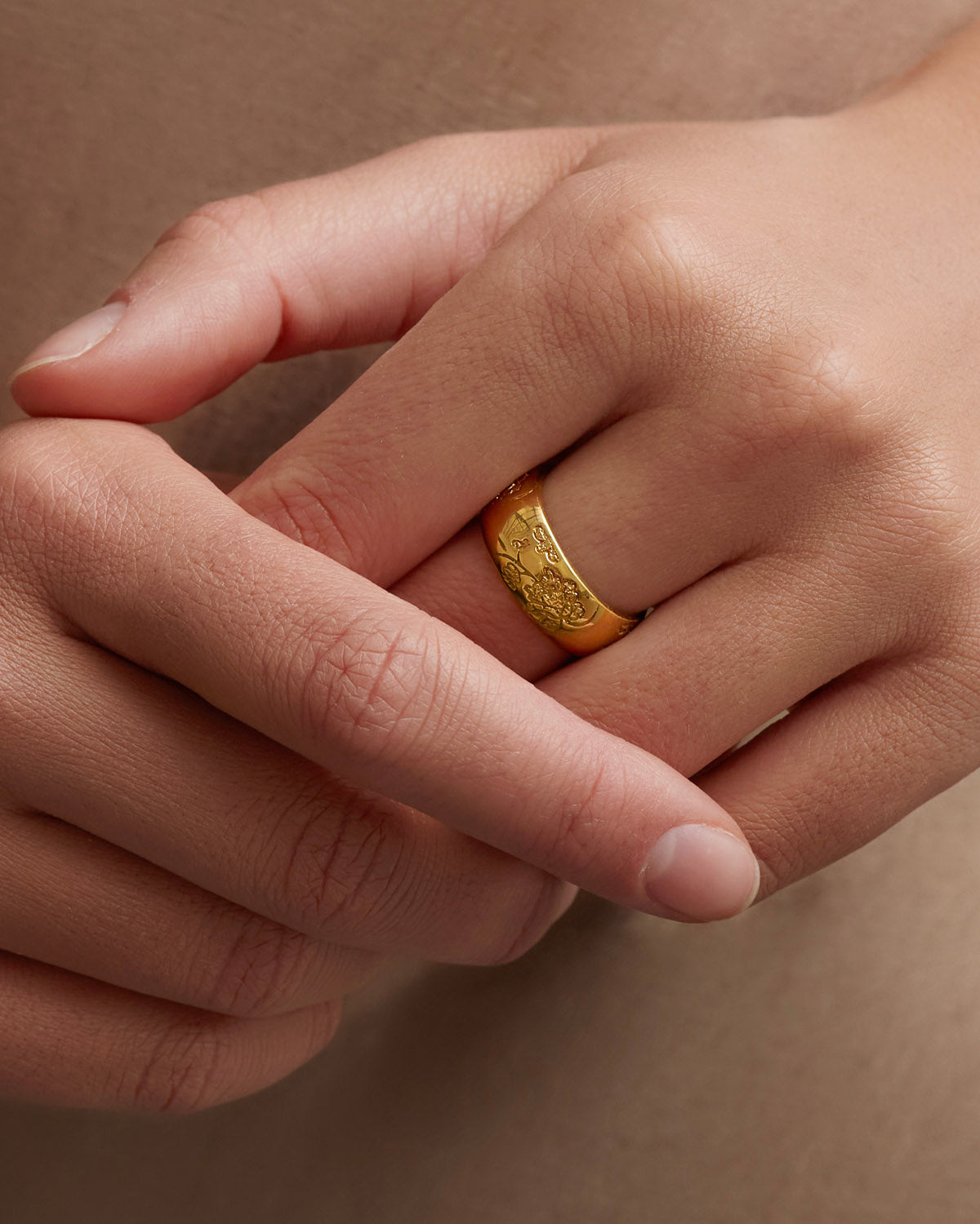 Gold Bloom mini ring