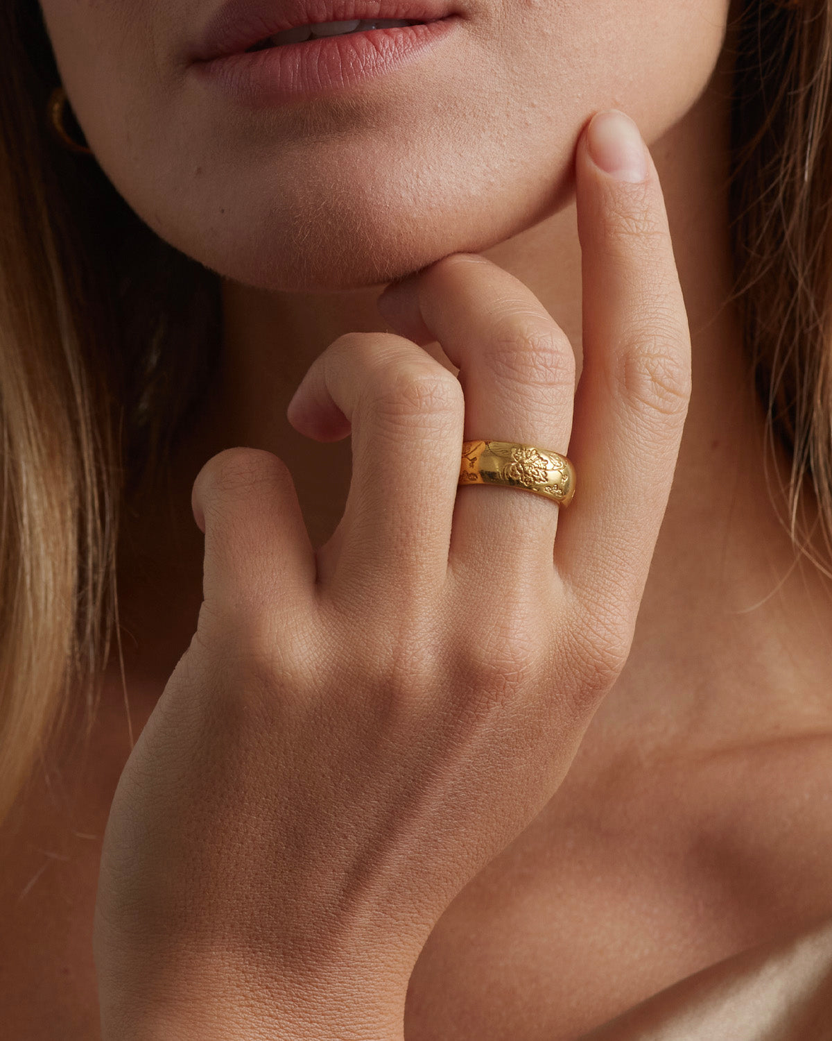 Gold Bloom mini ring