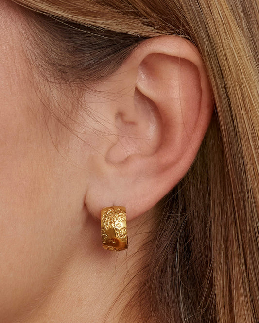 Gold Bloom hoops