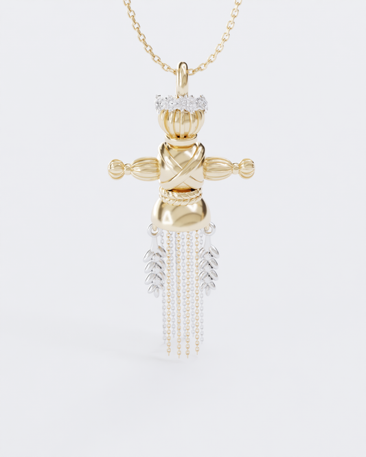 Lucky Charm Doll Wreath pendant