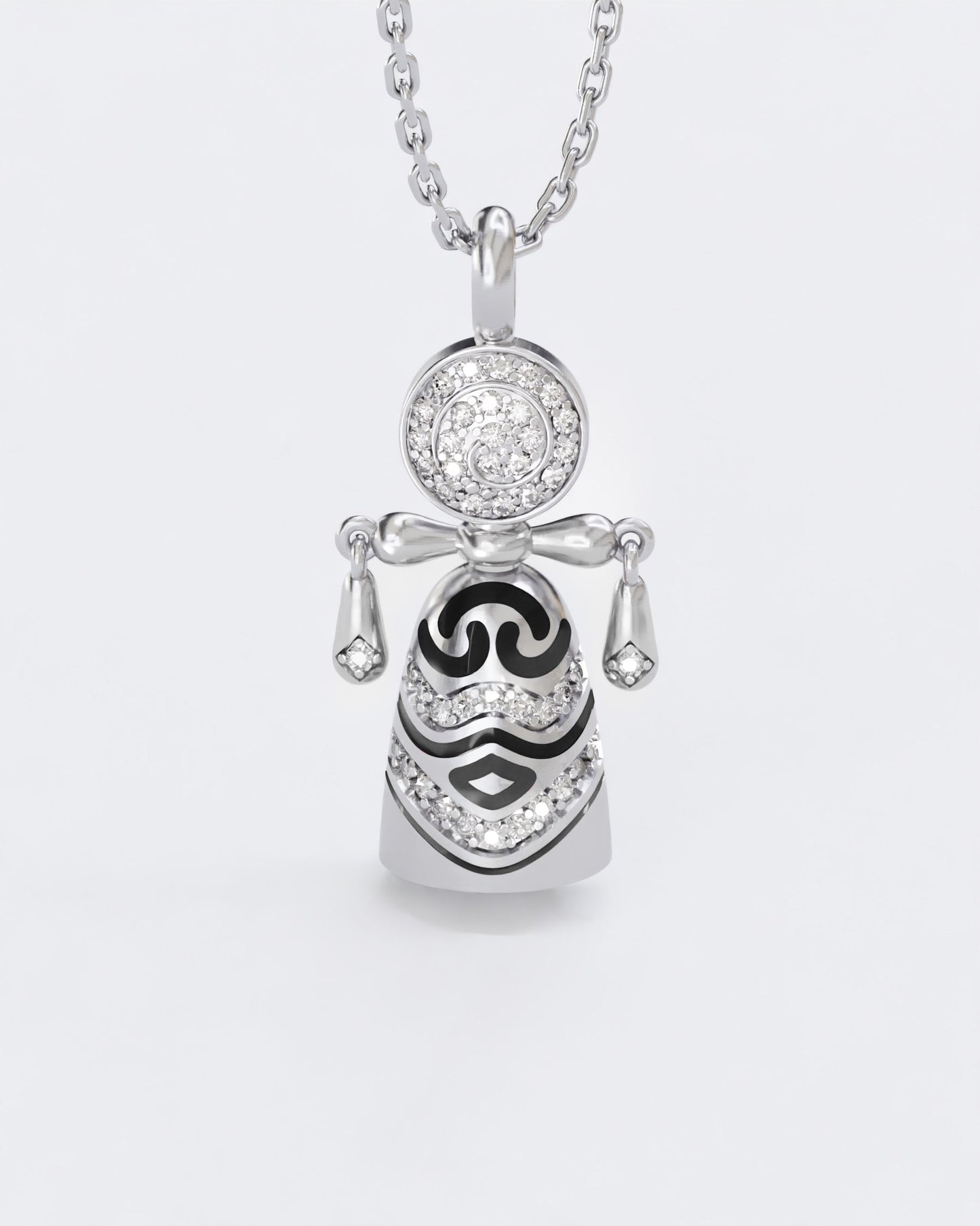 Lucky charm doll pendant Colors of roots