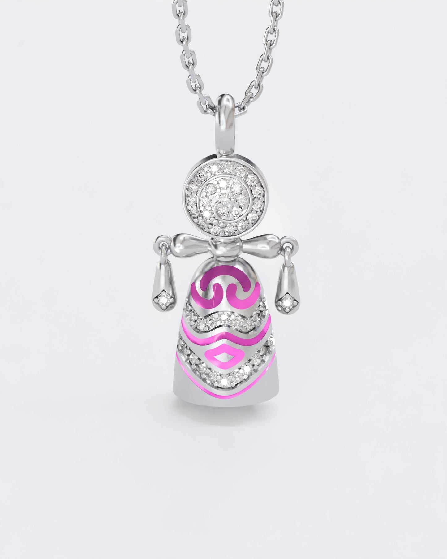 Lucky charm doll pendant Colors of roots
