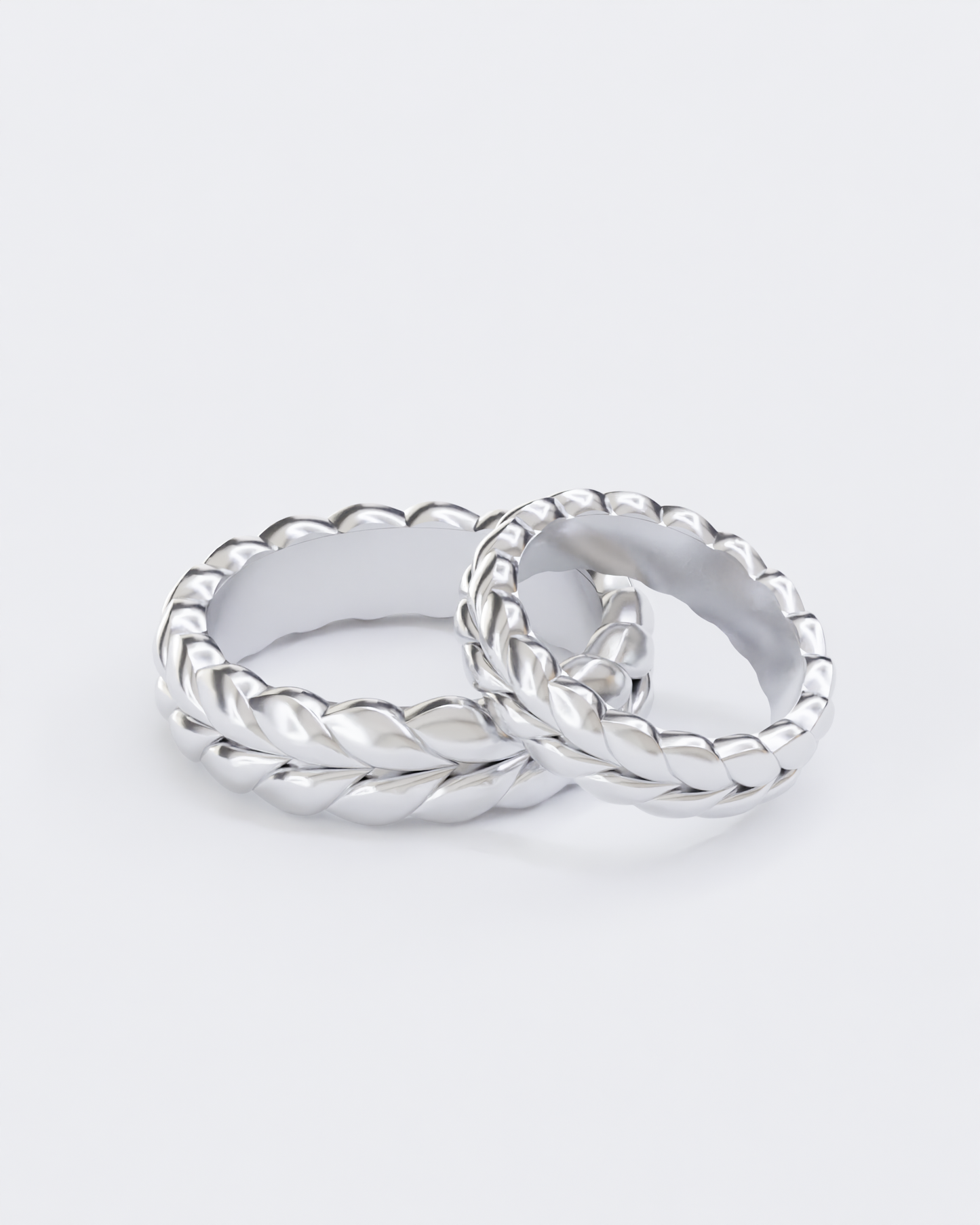 Spikelets gold wedding ring